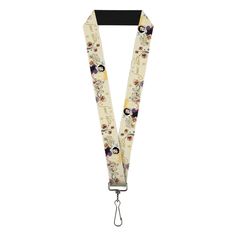 PRICES MAY VARY. The lanyard is 1.0 Inch wide and 22 Inches long. Show off your favorite character or brand! Made out of stretchy polyester and a steel clip to easily detach your keys. High quality printing into the fabric ensures that the colors will last for years to come. This product is handcrafted in the USA by Buckle-Down, Inc. and is Officially Licensed by Disney. This lanyard is made out of stretchy polyester, and has a steel clip to easily detach your keys. Show off your favorite charac Snow White And Seven Dwarfs, Black Lanyard, Badge Lanyard, Snow White And The Seven Dwarfs, The Seven Dwarfs, Seven Dwarfs, Pretty Prints, Shop Small Business, The Seven