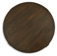 a round wooden table top on a white background