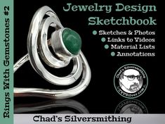 an advertisement for a jewelry design sketchbook