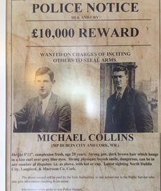 an old newspaper advertises two men in suits and ties for police notice to be awarded