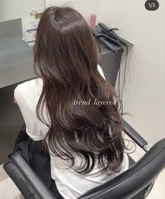 Soft Layers Long Hair Korean, Layered Perm, Slightly Wavy Hair, Korea Hair Color, Soft Wavy Hair Korean, Korea Perm Long Hair, C Curl Perm Korean Long Hair, Long Wavy Korean Hair, Korean Long Hair