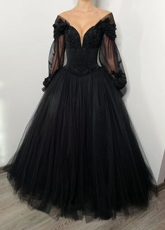 Beaded Corset, Wedding Tulle, Black Evening Gown, Evening Dress Fashion, Piece Prom Dress, فستان سهرة, Black Wedding Dresses, Style Noir