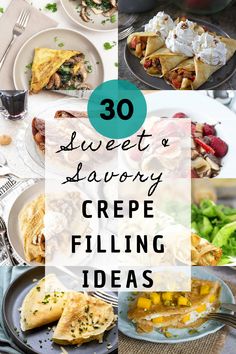 Crepe Filling Ideas Vegetarian Crepe Filling, Stuffed Crepes Savory, Crepe Stuffing Ideas, Savory Chicken Crepes, Crepe Board Ideas