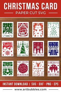 Elevate your holiday card game with our 'Christmas Card Papercut Template Bundle V-4'. Featuring 12 festive designs and templates, perfect for crafting unique and heartfelt Christmas cards. You can use them to decorate Christmas cards, and other scrapbooking items. Below you can discover our christmas svg bundle free designs, graphics and crafts. We currently have 2,272 different christmas svg bundle free items available ... Christmas Cards Cricut Templates, Printable Cards Free Templates, Printable Cards Free, Christmas Cards Cricut, Unique Christmas Card, Papercut Template, Decorate Christmas, Unique Christmas Cards, Cricut Joy