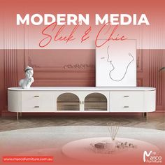 the cover of modern media style & life magazine, featuring a white console with red lettering on it