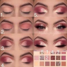 Sparkle Eye Makeup, Teknik Makeup, Make Up Designs, Mekap Mata, Eye Makeup Palette, Makeup Tutorial Eyeshadow, Smink Inspiration, Eye Makeup Steps, Pinterest Makeup