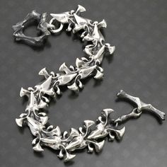 made by Strange Freak Designs SFD-B-024-L spine bone skeleton silver bracelet made in JAPAN Bones Jewelry, Skeleton Jewelry, Bone Jewelry, Silver Work, Funky Jewelry, Brass Pendant, Jewelry Inspo, Skeleton, Long Necklace