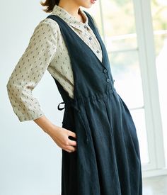 Linen Dress Outfit, Loose Summer Dress, Linen Dress Women, Summer Linen Dresses, Wool Coat Women, Womens Fall Dress, Cotton Dress Summer, Summer Linen, Loose Style