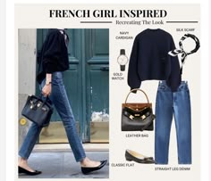 Chique Outfit, Classic Style Outfits, Chique Outfits, Paris Mode, French Girl Style, Outfit Jeans, Kitchen Diy, Furniture Kitchen, Play Kitchen