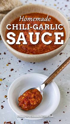 Incredibly delicious homemade chili-garlic sauce. Asian Seafood, Homemade Chilli, Chili Pepper Recipes, Chili Garlic Paste, Hot Sauce Recipes, Hot Sauces