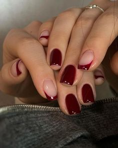 Burgundy Fall Nails, Wine Nails, Simple Fall Nails, Maroon Nails, Nagellack Trends, Work Nails, Seasonal Nails, Nails 2024, Classy Nails