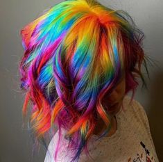 Queer Mullet, Hair Dye Videos, Tie Dye Hair, Split Dyed Hair, Cute Hair Colors, Hair Color Unique