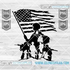 an american flag and soldiers silhouette on wood with the words, congratulations for each soldier