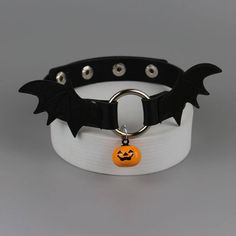 Material: PU Alloy Color: Black Pendant: Small Pumpkin, Big Pumpkin Size: Small pumpkin bell: 1.6-2.1cm Big pumpkin bell: 3cm Length: 39cm Width: 1.8cm Adjustable circumstance: 30-38cm Pumpkin Accessories, Disease Art, Candy Accessories, Harajuku Fashion Kawaii, Goth Skirts, Big Pumpkin, Creepy Cute Fashion, Emo Accessories, Y2k Street Style