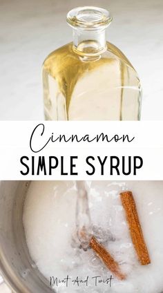 cinnamon simple syrup recipe in a pot with ingredients