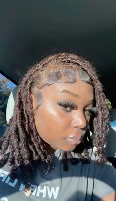 Colored Faux Locs, Cute Loc Styles, Female Locs, Feminine Locs, Female Dreads Hairstyles, Faux Locs Colored, Dreads Black Women, Locs Inspiration