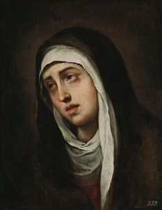 an old painting of a woman wearing a nun outfit