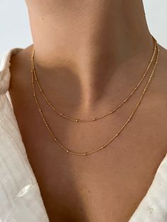 14k gold filled dainty two piece necklace set Cheap Minimalist Layered Necklace With Delicate Chain, Cheap Everyday Gold Plated Necklaces, Cheap Dainty Gold Plated Chain Necklace, Cheap Gold Plated Necklace With Delicate Chain, Cheap Dainty Necklace With Delicate Chain, Cheap Dainty Gold Plated Necklace, Cheap Dainty Chain Necklace For Parties, Affordable Dainty Chain Necklace Gift, Cheap Dainty Necklaces For Birthday Gift