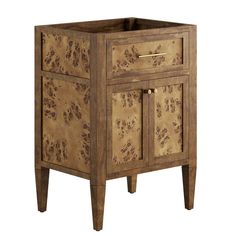 a small wooden cabinet with drawers and doors on one side, in the shape of an animal print