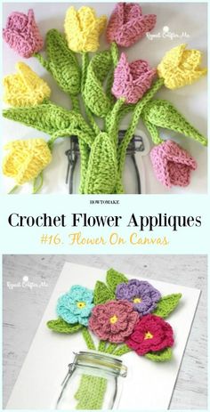 crochet flower appliques no longer on canvas