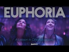 two women standing next to each other with the words euphora above them