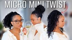 *NEW*Amazon Micro Mini Twist On My Natural 4b 4C Hair 📌 $30 Easy Protective Style under 2 Hours! Micro Twists, Dog Treats Homemade Recipes, Mini Twists, 4c Hair, 4c Hairstyles, Micro Mini