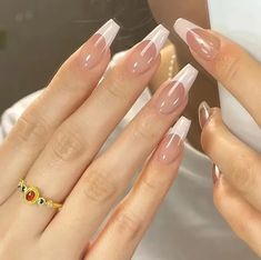 Color: MT1465JP2592 Pink French Manicure, French Manicure Designs, Nagel Tips, Nail Remover, Nail Type, Y2k Nails, Fake Nails With Glue, Color Nails, Nail Forms