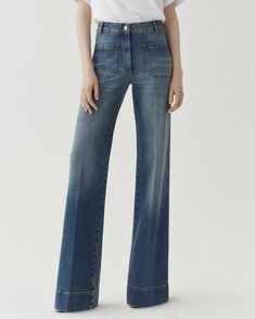 Victoria Beckham Denim All Jeans, Victoria Beckham, Low Rise, Mid Rise, Straight Leg, Relaxed Fit, High Waisted