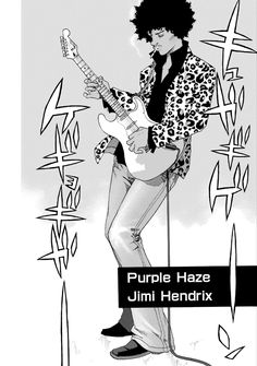 Punk Comic, Jimi Hendrix Experience, Punk Art, Manga Panels, Beautiful Drawings, Hendrix, Movie Scenes, Manga Comics