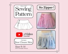 the sewing pattern for this skirt is easy to sew and has no zippers