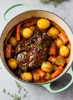 Easy Pot Recipes, Moist Pot Roast In Oven, Dutch Oven Pot Roast Easy, Slow Roasted Pot Roast In Oven, Pot Roast With Balsamic Vinegar, Fall Pot Roast Slow Cooker, Classic Slow Cooker Pot Roast, Pot Roast With Beer, Guiness Beef Pot Roast