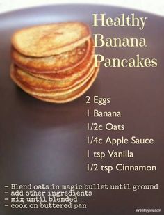 the instagram page for healthy banana pancakes is displayed on an iphone screen, and it appears to be reading