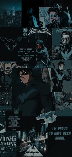 batman collage with many different pictures and captioning them to describe what they are doing