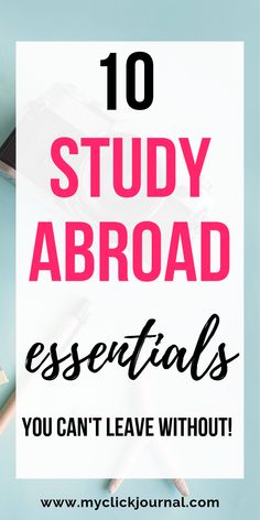 the words, 10 study abroad essentials you can't leave without