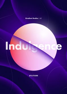 an abstract poster with the words indjunce in white and purple on top of it