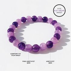 This exquisite amethyst piece is not just a jewelry accessory; it's a symbol of love, inspiration, and empowerment. The vibrant blend of pink and purple hues in the amethyst gemstone radiates positivity, while its delicate design adds a touch of elegance to any outfit. Whether you're spoiling yourself or surprising a loved one, this bracelet is the perfect way to uplift spirits and remind yourself or someone special of the incredible strength and beauty within. Embrace the joy of gifting and spr Spoiling Yourself, Symbol Of Love, Love Inspiration, Spread Positivity, Bracelet Ideas, Delicate Design, Stacked Jewelry, Amethyst Bracelet, Pink Amethyst