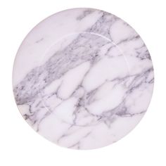 a white marble plate on a white background