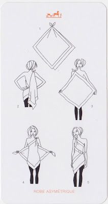 the instructions for how to make an origami style dress with sleeves and collars