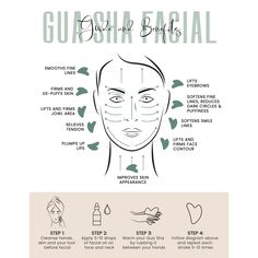 Gua Sha - Ekologicall Moisturizer For Gua Sha, Gua Sha Face And Neck, Guasha Body Map, Gua Sha For 11 Lines, How To Apply Moisturizer To Face, Ga Sha Tool How To, Facial Routine Steps, Skin Care Must Haves Products, Face Massage With Gua Sha