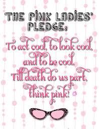 the pink ladies's peddles quote with sunglasses on white and pink background