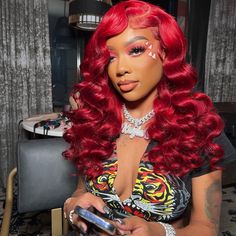 red color lace front wig Red Color Hair, Dark Red Hair, Hair Tape, 100 Human Hair Wigs, Human Virgin Hair, Celebrity Hair Stylist, Peruvian Hair, Front Lace Wigs Human Hair, Red Hair Color