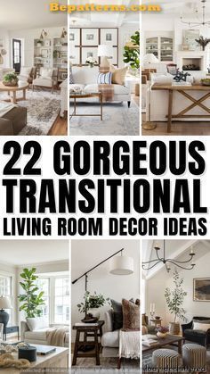 the cover of 22 gorgeous traditional living room decor ideas