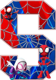 the letter s is made up of spider - man characters