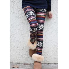 warm tone snowflake holiday leggings $18.99 #asianicandy #christmas #winter Tight Sweater, Concert Outfits, Winter Leggings, Winter Print, Patterned Leggings, Outfit Trends, Victoria Secrets, Sweaters And Leggings, Looks Chic