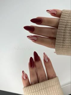 قلادات متدلية, Wine Nails, Cherry Nails, Her Nails, Red Nail