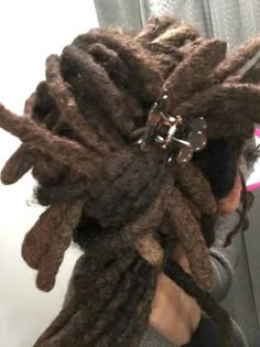 LOC STYLES Dread Retwist, Natty Dreads, Freeform Locs, Thick Locs, College Hairstyles, Braids And Locs, Beauty Hair Color, Hair Cuffs, Hairstyles Inspiration