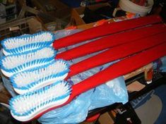 Huge Toothbrush | Giant Toothbrush : The Brush Off Giant Toothbrush, Tooth Fairy Costumes, Teeth Health, Parade Float, Family Halloween Costumes, Dental Hygienist, Fairy Costume, Dental Office, Diy Halloween Costumes