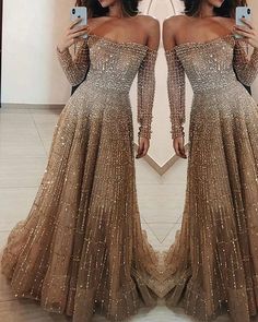 Women Sequined Long Sleeve Tube Top Dress Dress S-xl Francis Reign, Golden Prom Dress, Ankle Skirt, Party Dresses With Sleeves, Spring Skirt, Sleeved Wedding, Laundry Guide, Desi Bride, Maxi Dress Outfit