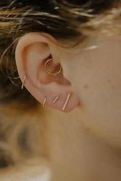 We are proud to offer a new way to wear our most popular stud styles! Plus, as always, they are handmade by our team in Portland, OR! These 'Nap Style' earrings have a flat backing, making them super comfortable and effortless for long term wear. The post length of this style works best for first and second standard lobe piercings. Pin-End (FRONT) is a thin piece of Solid 14K Gold. Decorative piece (FRONT) is 14K Gold Fill, 14K Rose Gold Fill or Sterling Silver and measures approximately 5mm. Po Lobe Piercings, Flat Back Earrings, Lobe Piercing, Stud Style, Sustainable Jewelry, Style Earrings, Earrings Collection, Rose Gold Earrings, Gold Filled Jewelry