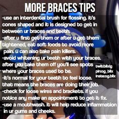 cυтe pιc?... ғollow мe @daтѕнope ғor мore💋 Tips For Braces, Braces Problems, Braces Hacks, People With Braces, Invisible Teeth Braces, Braces Ideas, Braces Care, Cute Braces Colors, Adult Braces